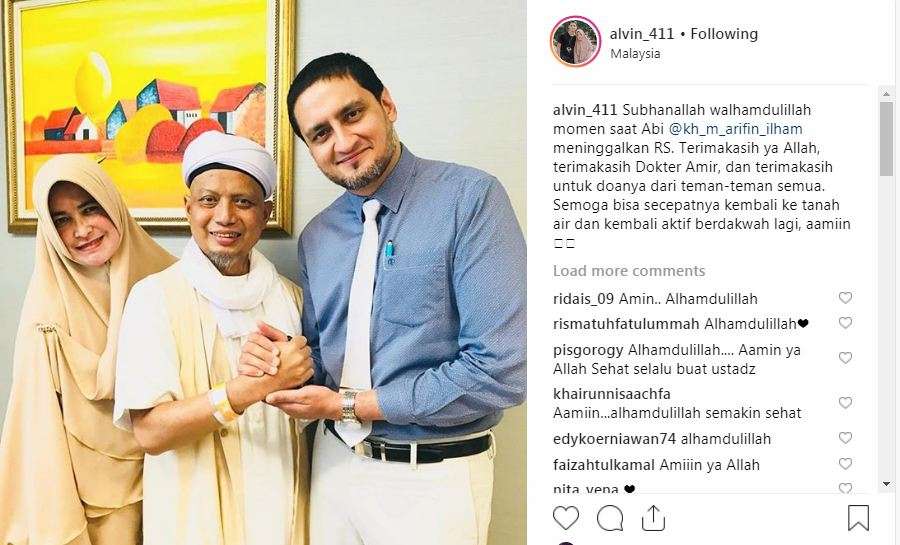 Ustaz Arifin Ilham pulang