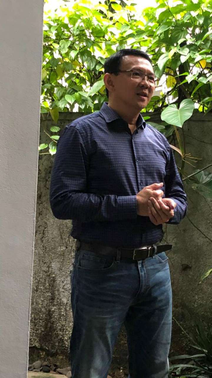 Penampilan pertama Basuki Tjahaja Purnama atau Ahok atau BTP saat Bebas