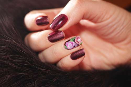Frosted Metallic Nails