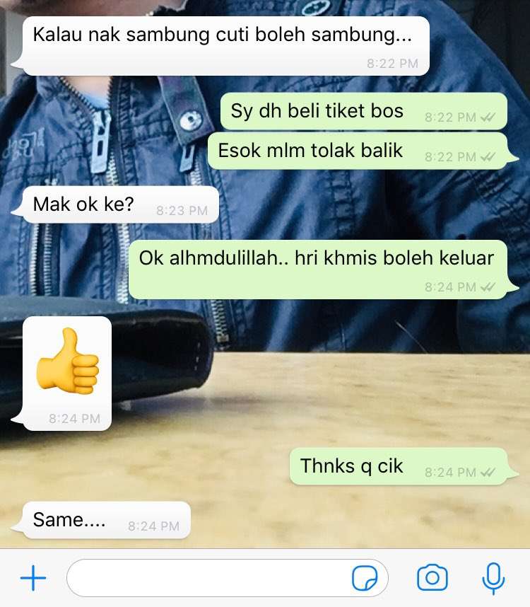 Akhirnya diizinkan cuti.