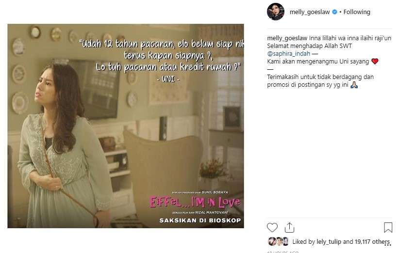 saphira indah meninggal