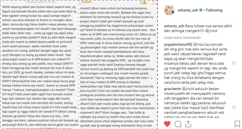 postingan ashanty