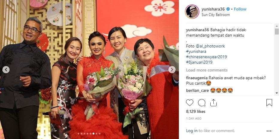 Yuni Shara bersama Melissa Karim, Farhan, dan Veronica Tan