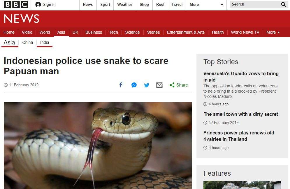 Berita yang diturunkan BBC