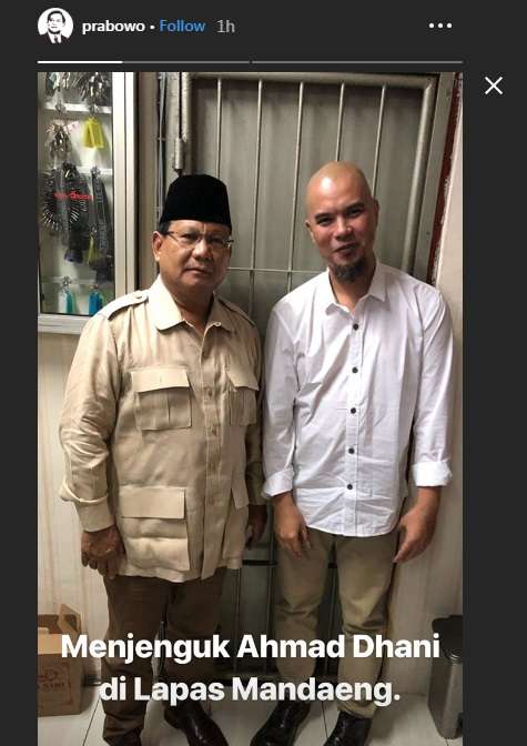 prabowo bersama Ahmad Dhani