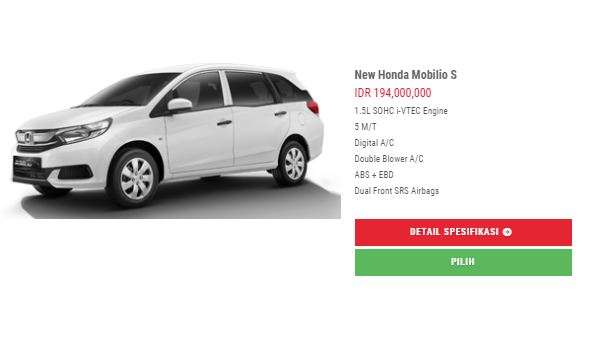 New Honda Mobilio S
