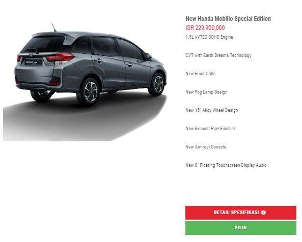 New Honda Mobilio Special Edition.