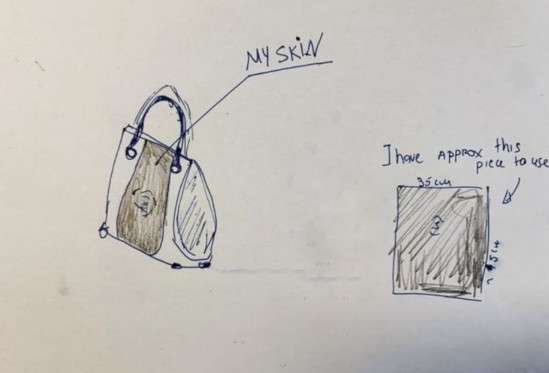 Joan bahkan sudah membuat desain tas dari kulit kakinya.