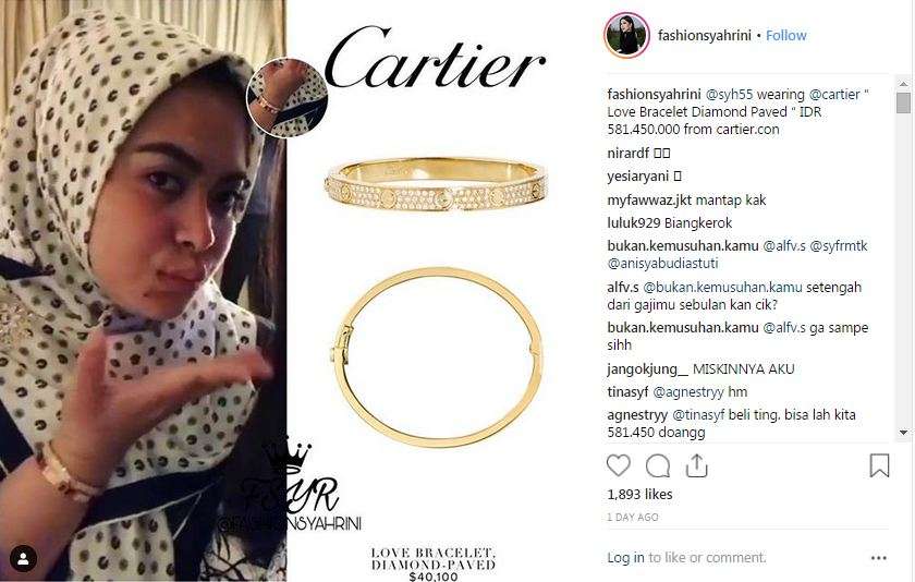 Gelang seharga Rp581 juta.