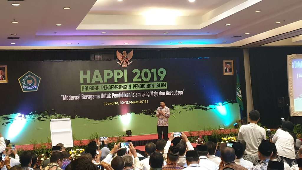 Menag Lukman Hakim Saifuddin di acara Dirjen Pendis (Dream.co.id/Muhammad Ilman Nafi'an)