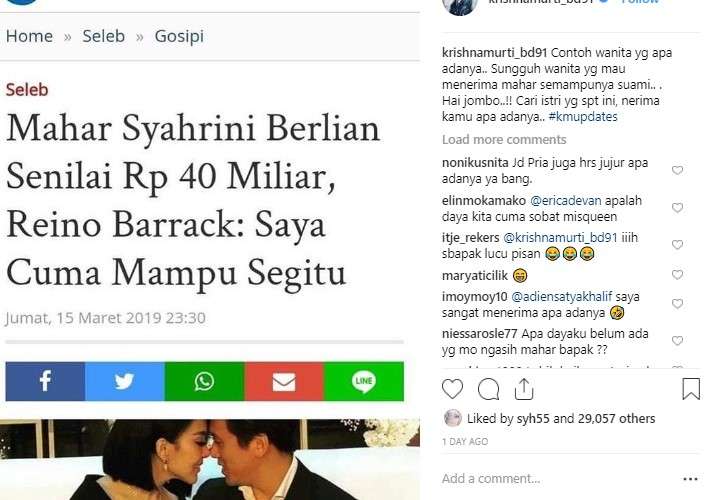 mahar syahrini