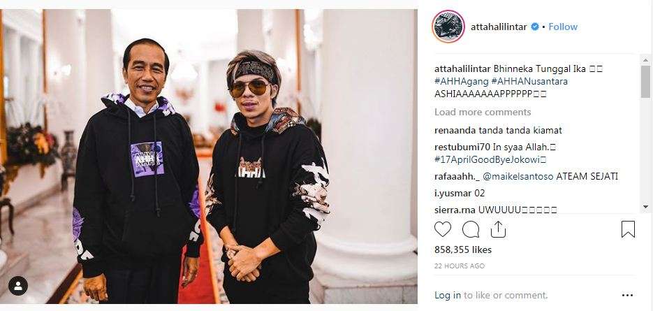 Atta Halilintar `grebek` Jokowi di Istana