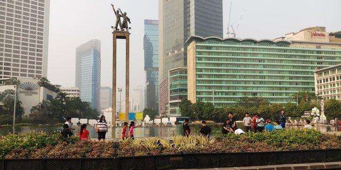 Suasana di Bundaran HI.