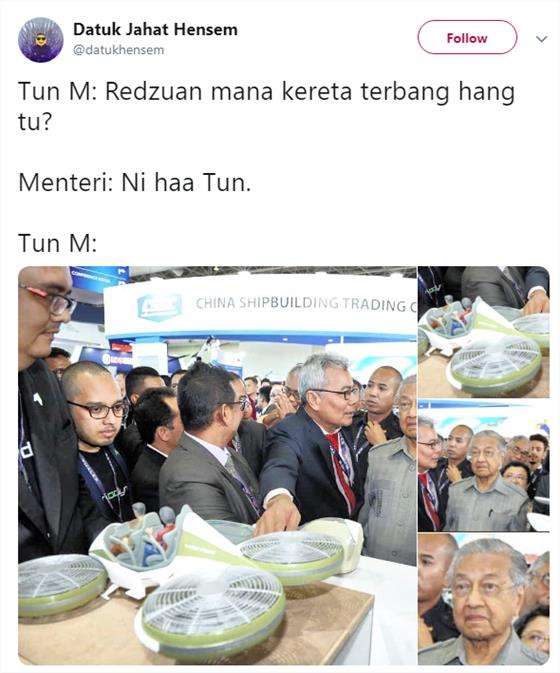Model mobil terbang Malaysia yang dipamerkan di LIMA'19