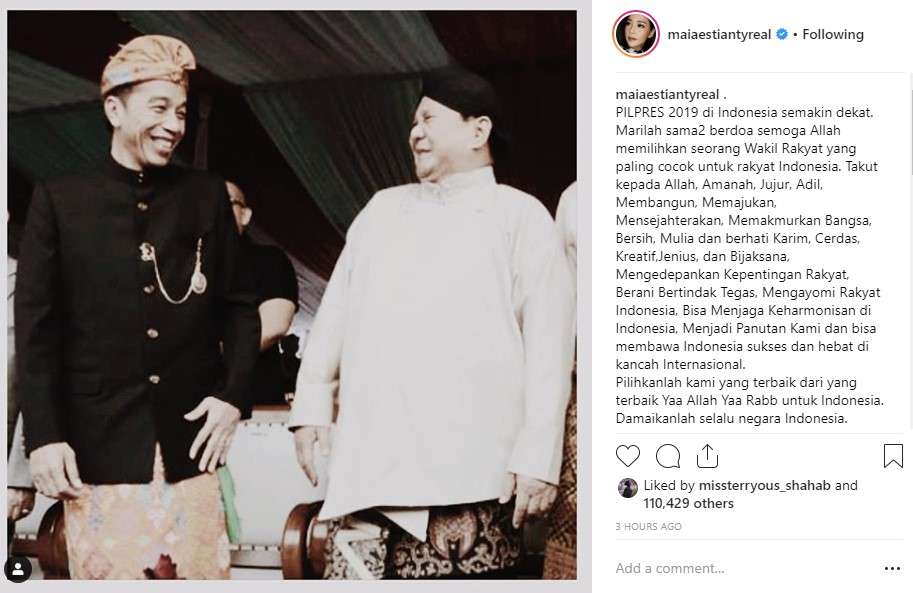 unggahan Maia Estianty unggahan Maia Estianty
