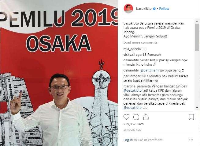 Usai nyoblos, BTP selfie.