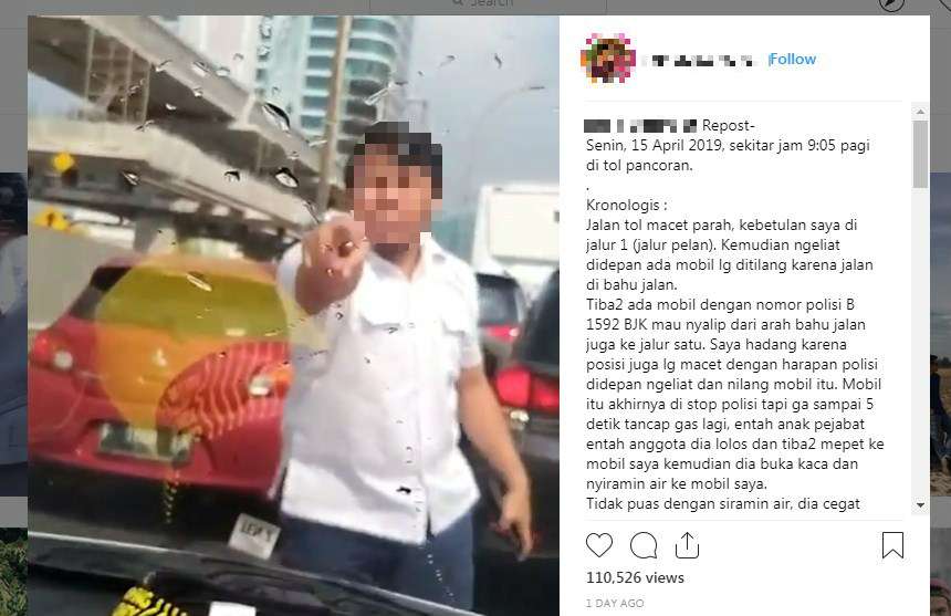 Pengendaran Naik dan Injak Kap Mobil