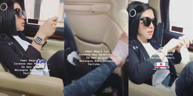 Kaki terluka Syahrini