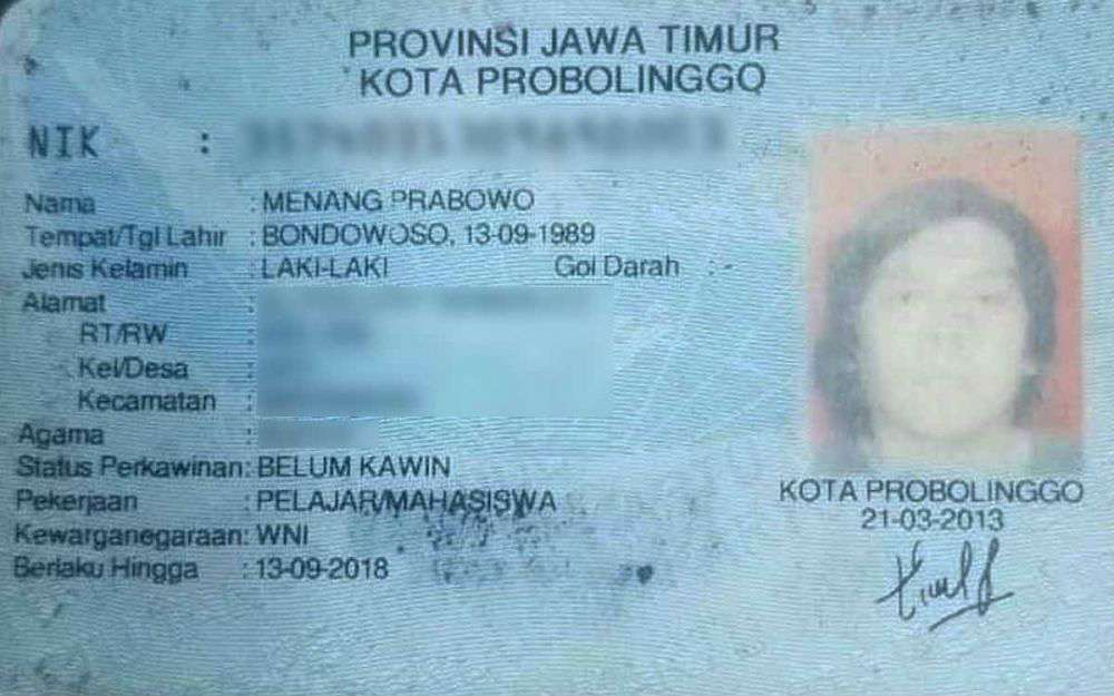 KTP Menang Prabowo (Foto: Jatimnow)