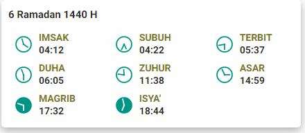 Jadwal Imsak 6 Ramadan 1440 H Semarang