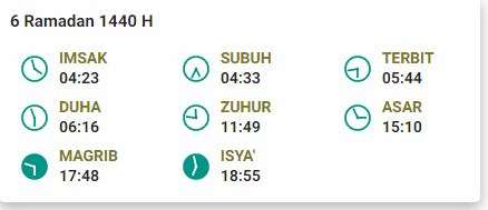 Jadwal buka puasa 6 Ramadan Bandung