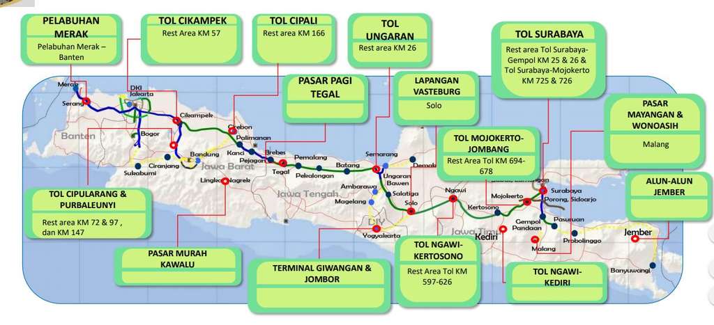 Lokasi penukaran uang di jalur mudik