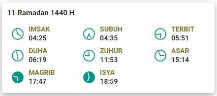 Jadwal Imsak 11 Ramadan 1440 H Jakarta