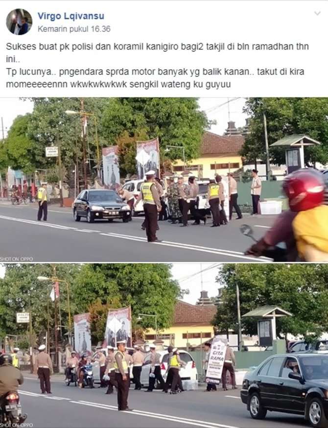 Walah malah dikira razia.