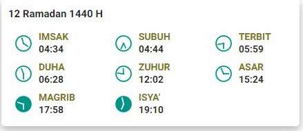 Jadwal Imsak 12 Ramadan 1440 H Makassar