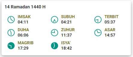 Jadwal Imsak 14 Ramadan 1440 H Surakarta