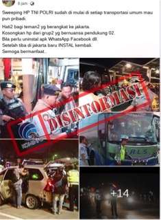 Kabar palsu mengenai razia yang digelar polisi (Foto: Kominfo)