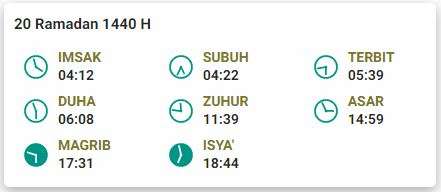 Jadwal Imsak 20 Ramadan 1440 H Semarang