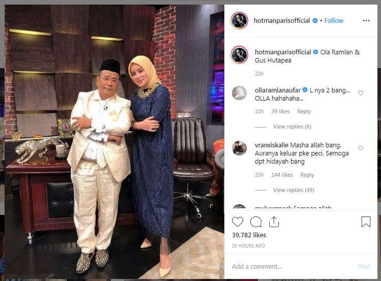 Hotman Paris tampil berpeci