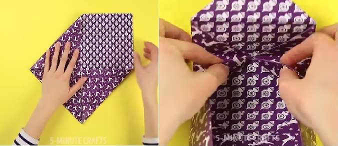 Membungkus kado tanpa perekat