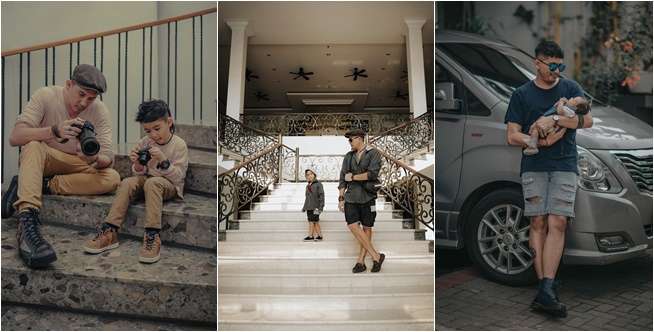 Outfit Ayah dan Anak Ryan Delon Bisa Menjadi Inspirasi Para Ayah