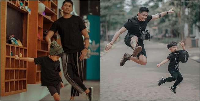 Outfit Ayah dan Anak Ryan Delon Bisa Menjadi Inspirasi Para Ayah