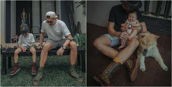 Outfit Ayah dan Anak Ryan Delon Bisa Menjadi Inspirasi Para Ayah