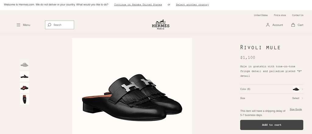 Hermes Rivoli Mule