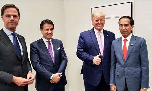 Jokowi bersama Presiden AS Donald Trump; PM Belanda, Mark Rutte (Foto: Instagram Sekretariat Kabinet)