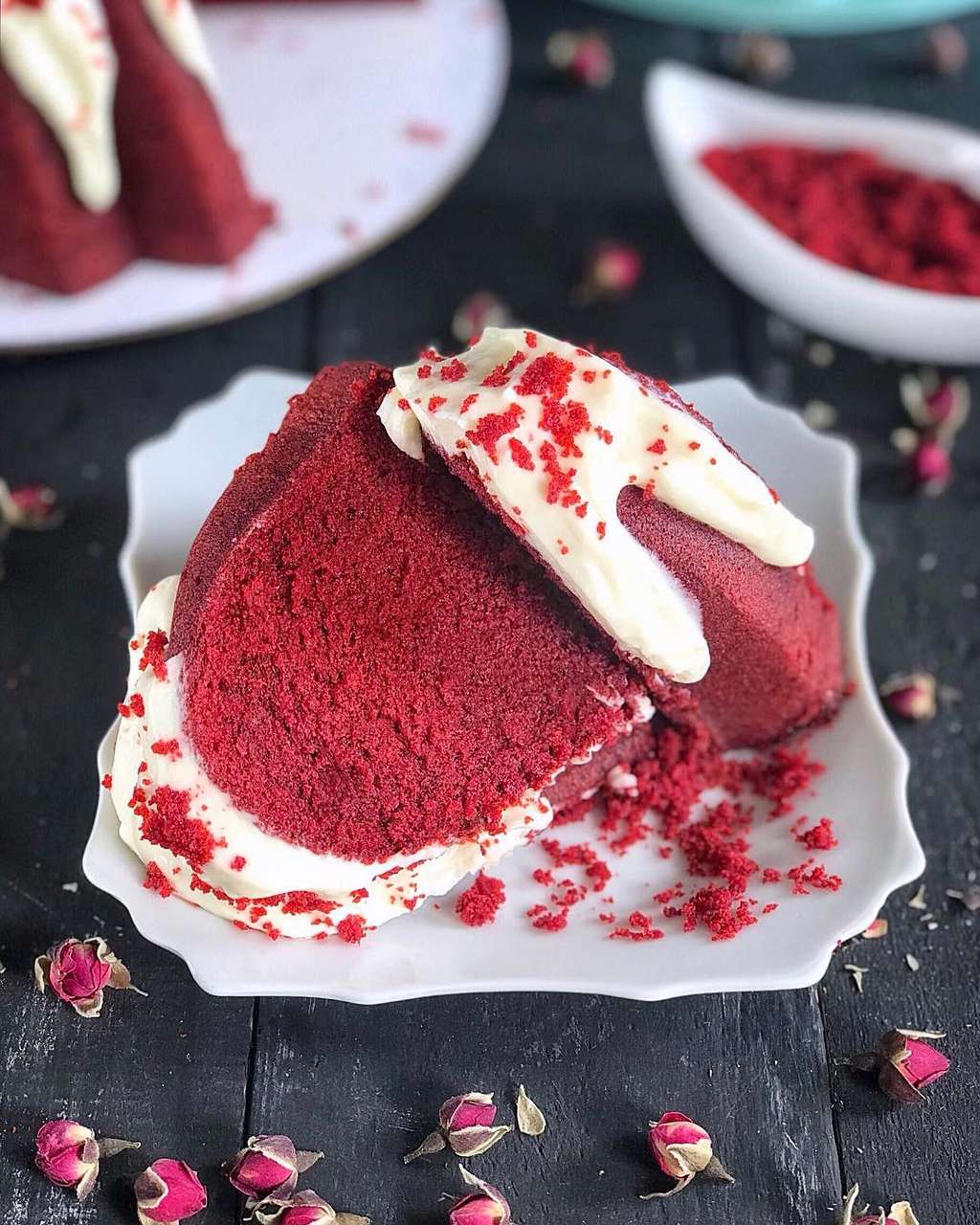 Red Velvet Butter Cake with Cream Cheese Glaze