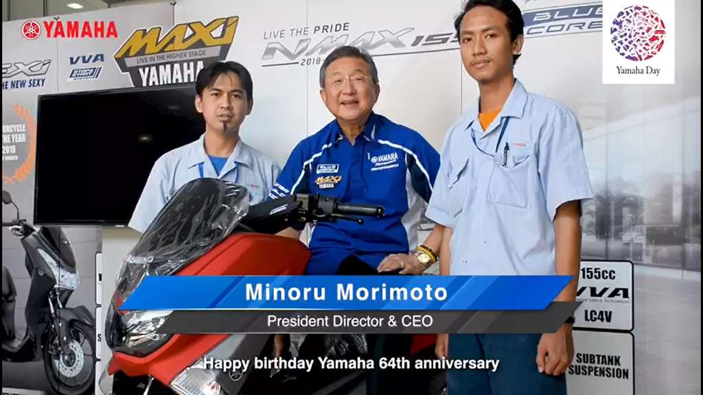Ucapan selamat ulang tahun untuk Yamaha.