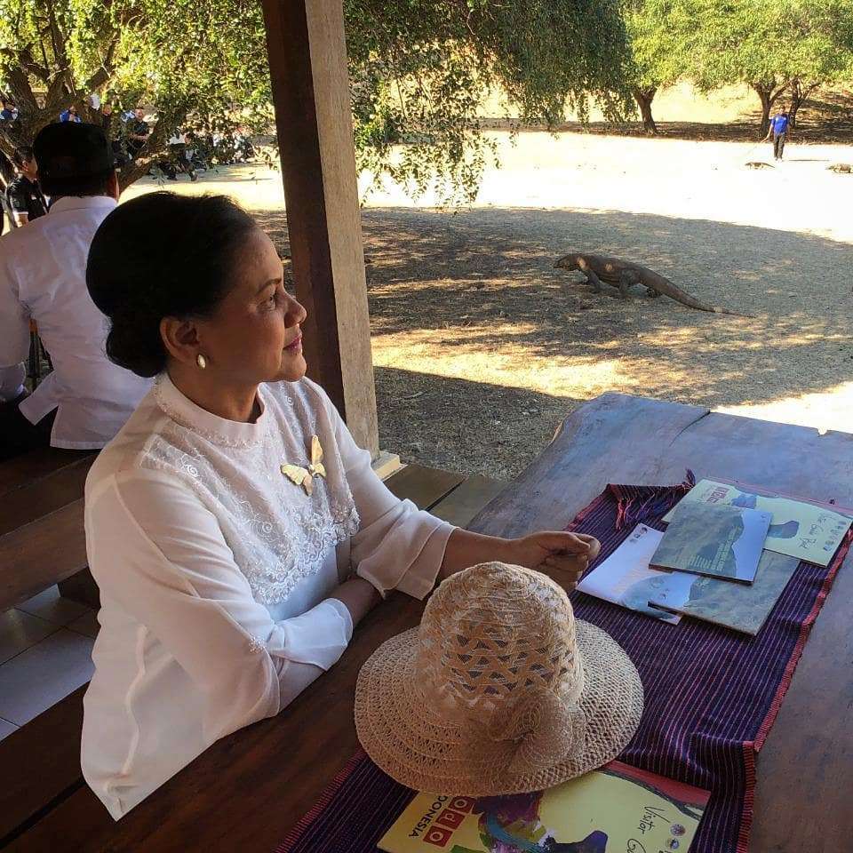 Iriana Jokowi di Pulau Rinca