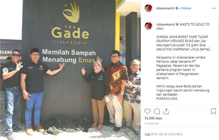 Masyarakat Pangandaran bisa memilah sampah, lalu menukarnya menjadi tabungan emas.