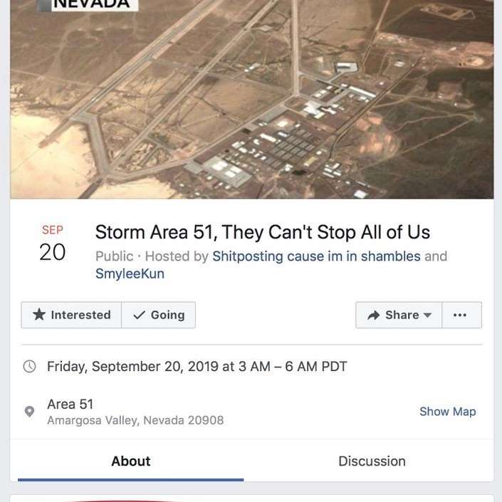 Undangan menyerbu Area 51 di Nevada