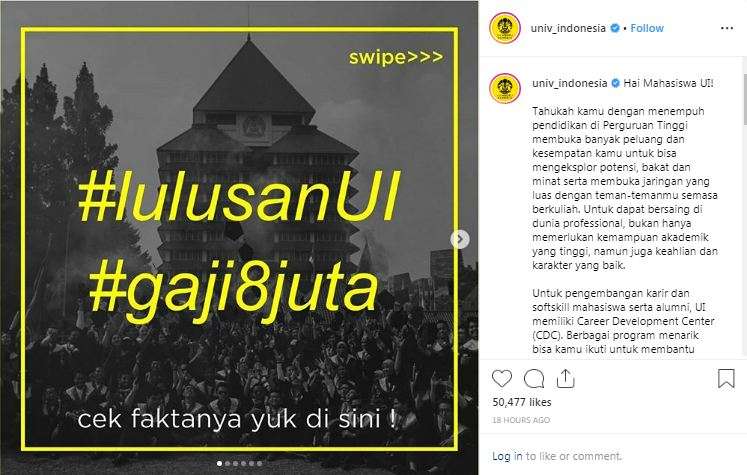 UI menyindir warganet yang ngaku alumni UI.