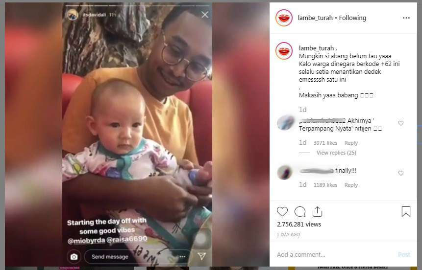 Zalina, putri Raisa dan Hamis Daud