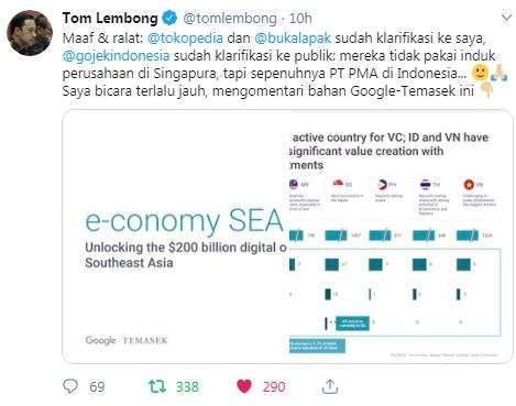 Klarifikasi bos BKPM tentang Indonesia tak punya unicorn.