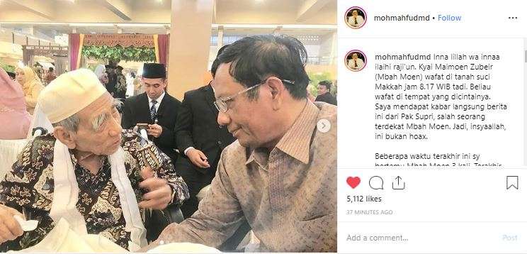 Mbah Moen dan Mahfud Md