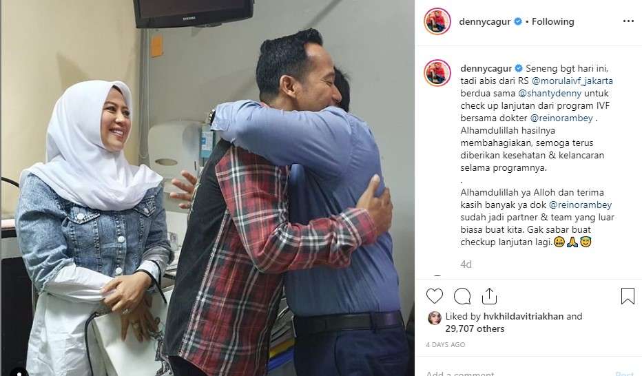 denny cagur dan istri