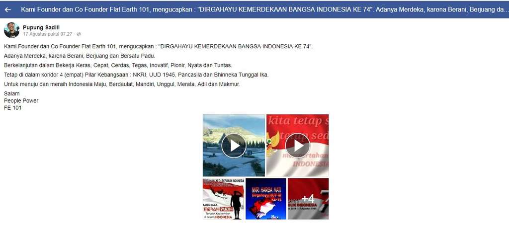 Unggahan Pupung (Foto: Facebook)